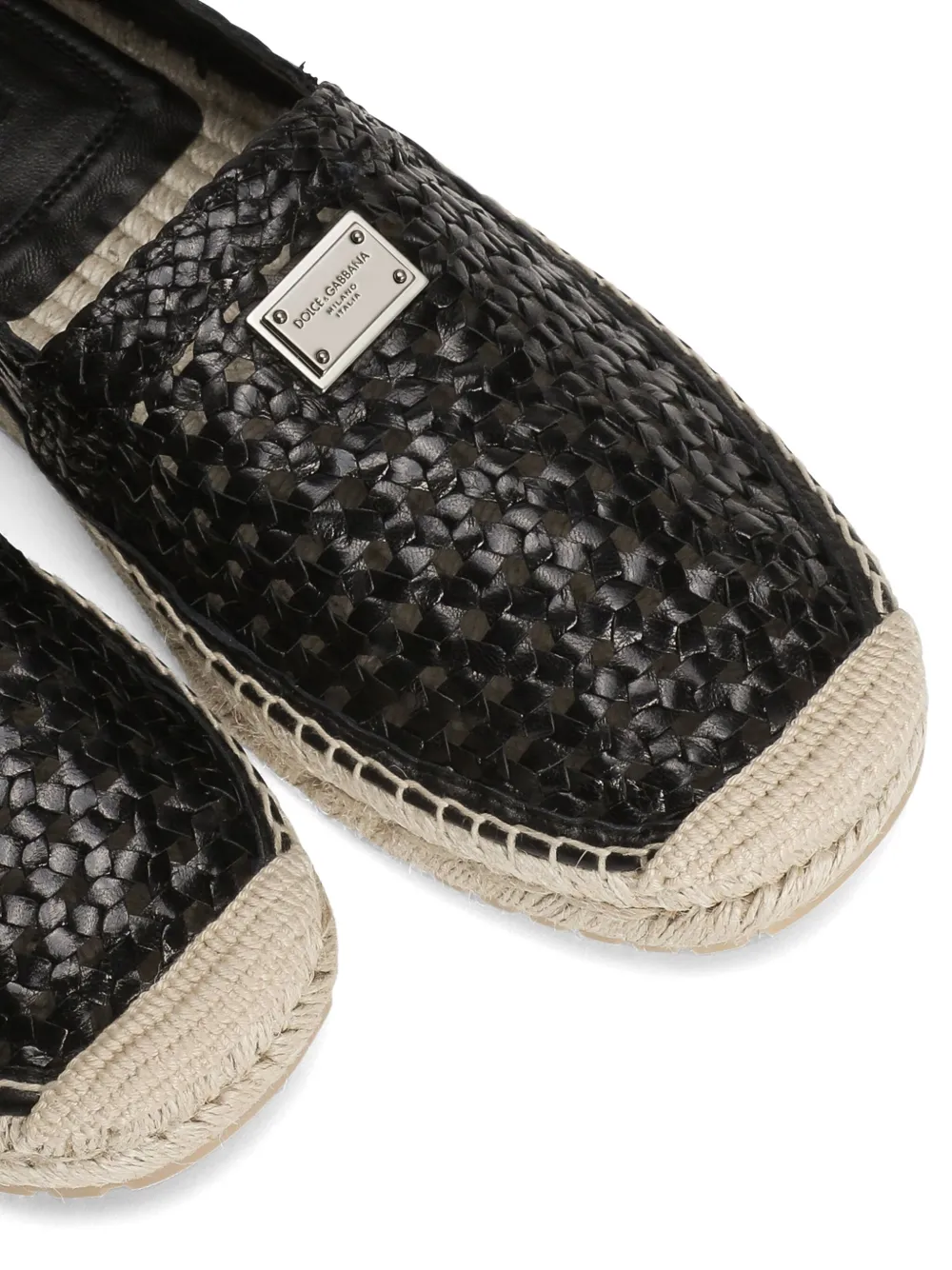 Dolce & Gabbana Geweven espadrilles Zwart