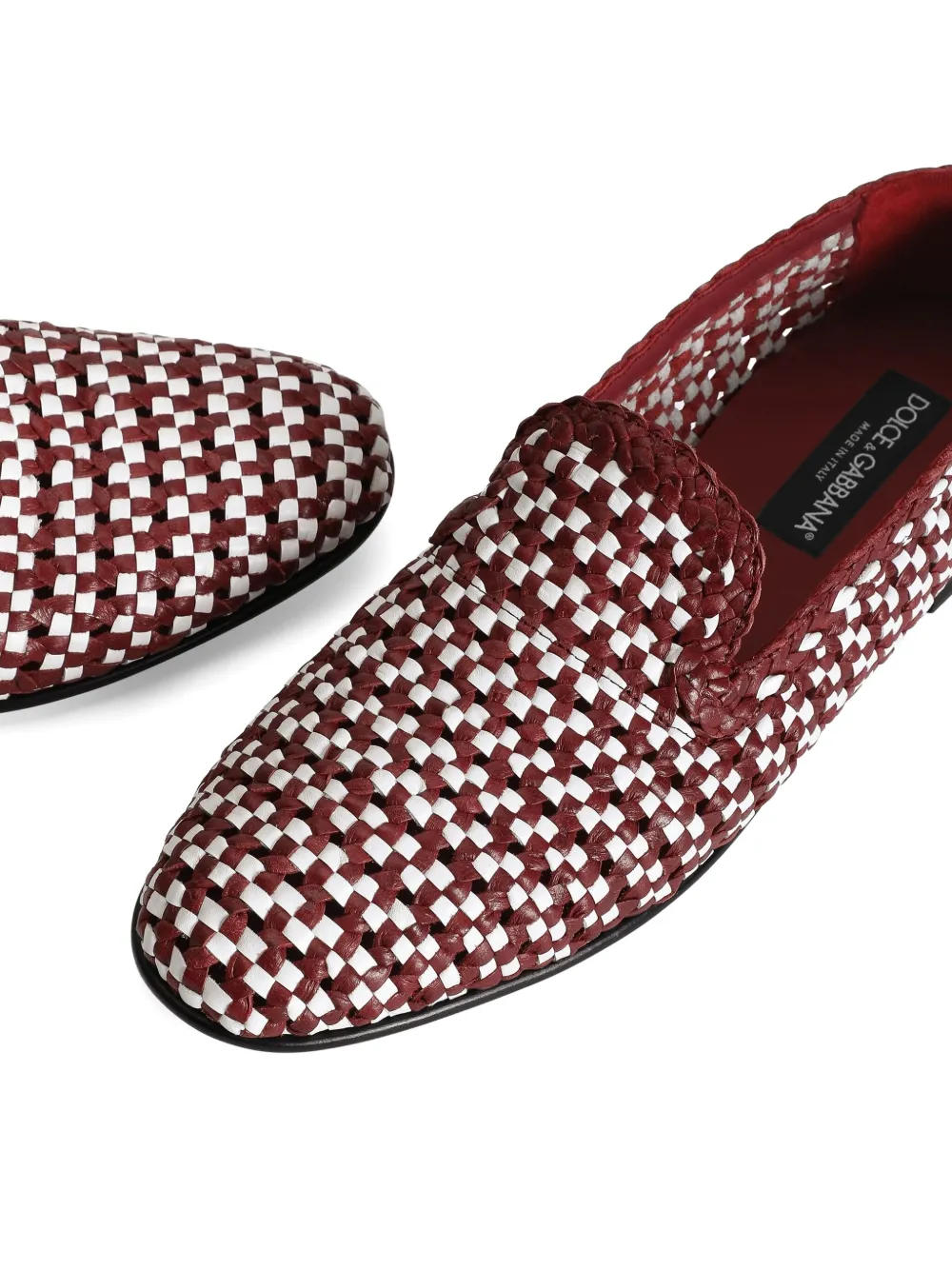 Dolce & Gabbana interwoven loafers Red