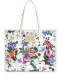 Dolce & Gabbana large floral-print shoulder bag - White