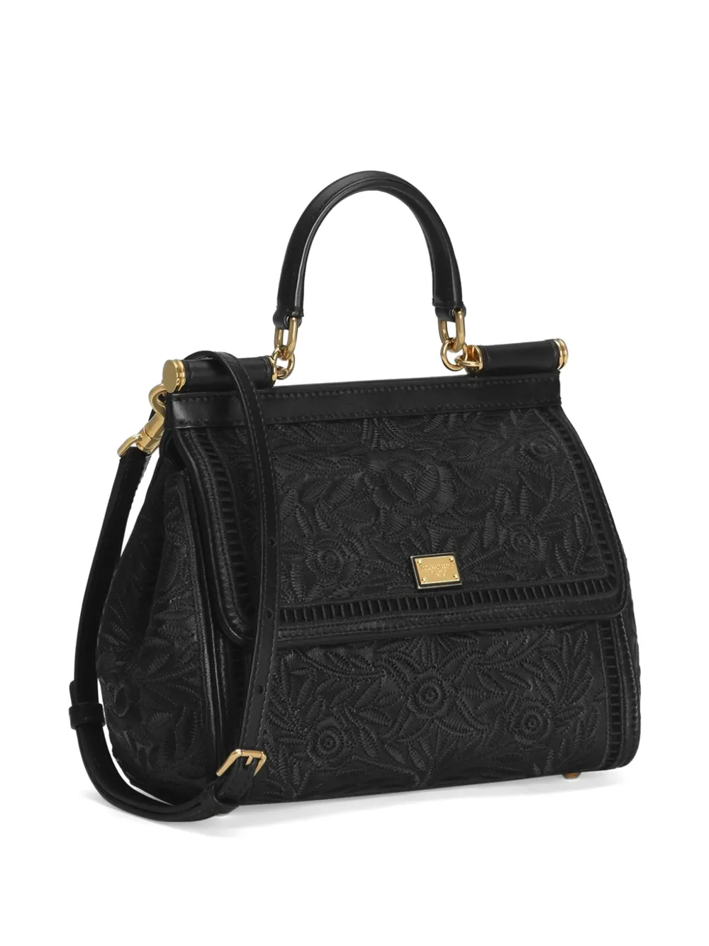 Dolce & Gabbana Medium Sicily Tote Bag In Black