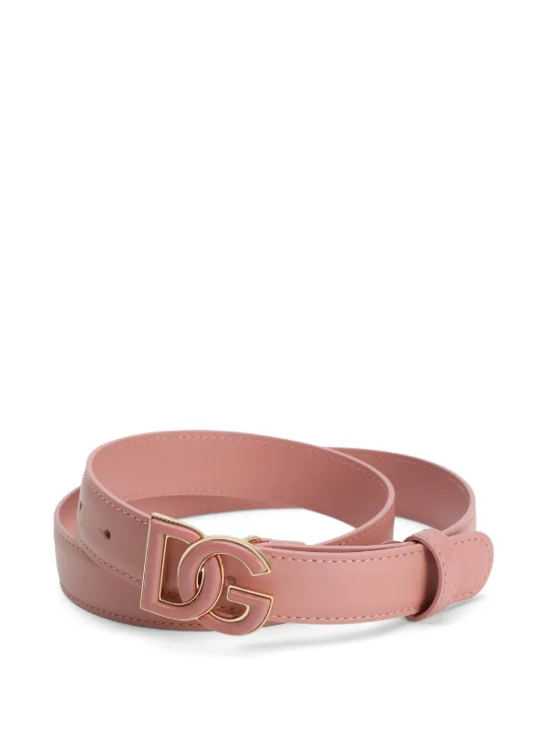 Dolce & Gabbana logo-plaque Belt | Pink | FARFETCH