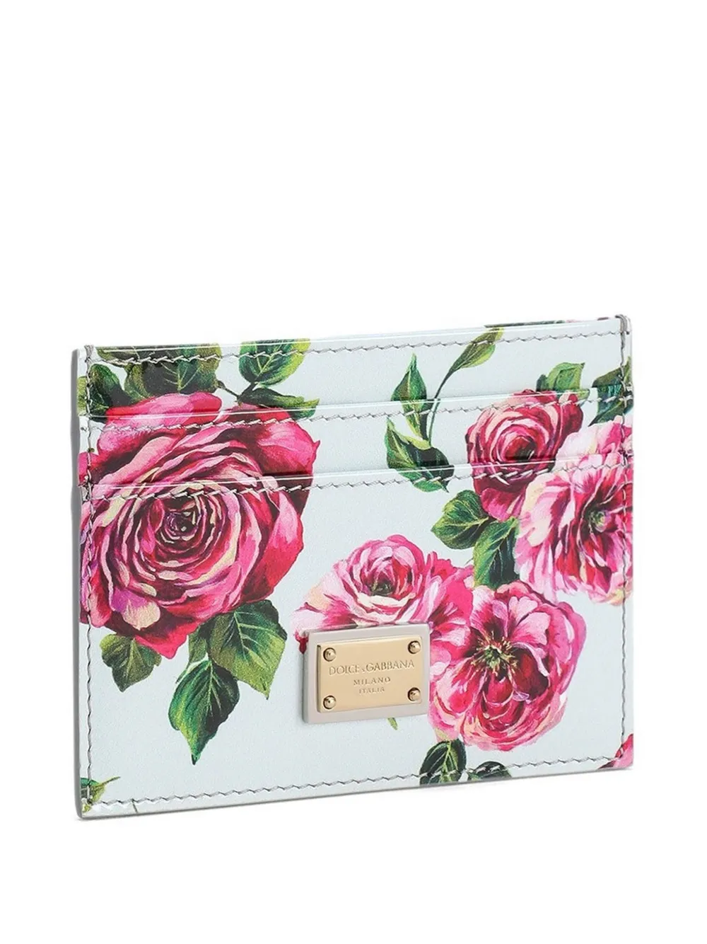 Dolce & Gabbana Pasjeshouder met bloemenprint Wit