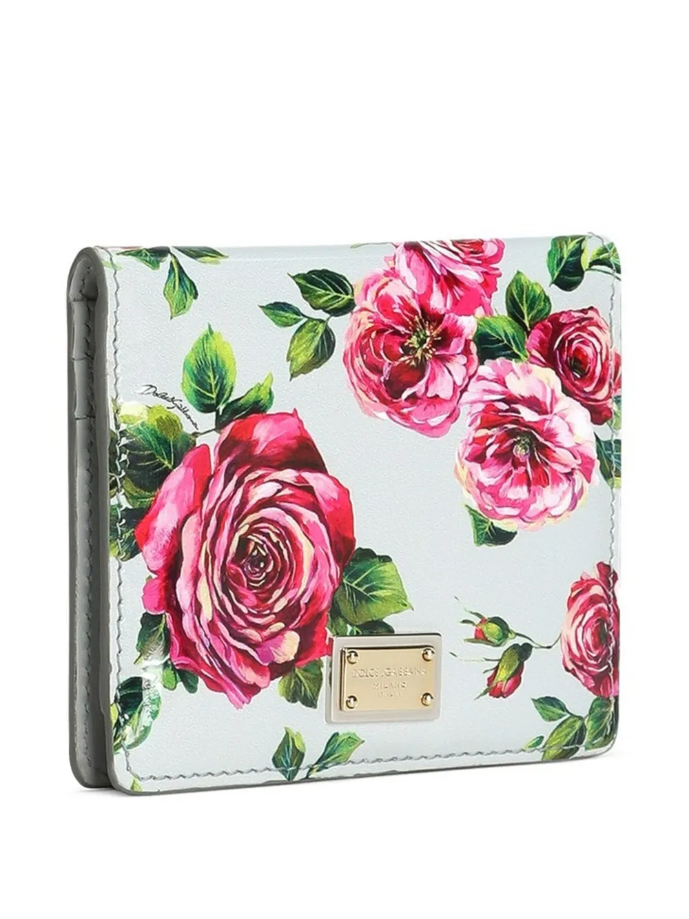 Dolce & Gabbana Portemonnee met bloemenprint Blauw