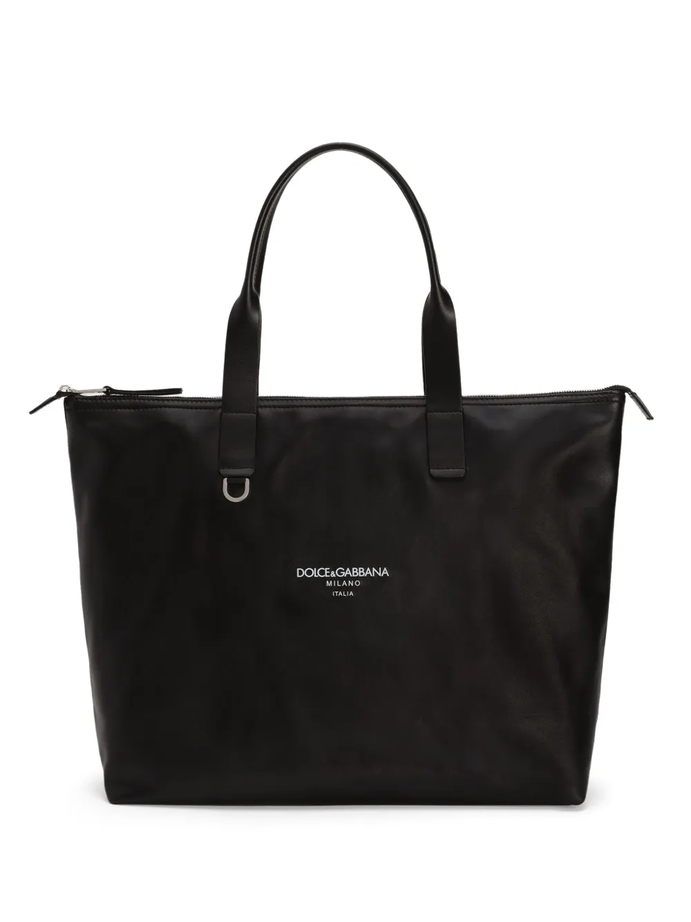 logo-print tote bag