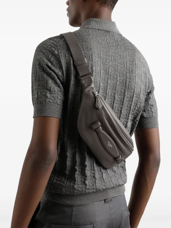 Dolce & Gabbana Leather Belt Bag | Grey | FARFETCH ZA
