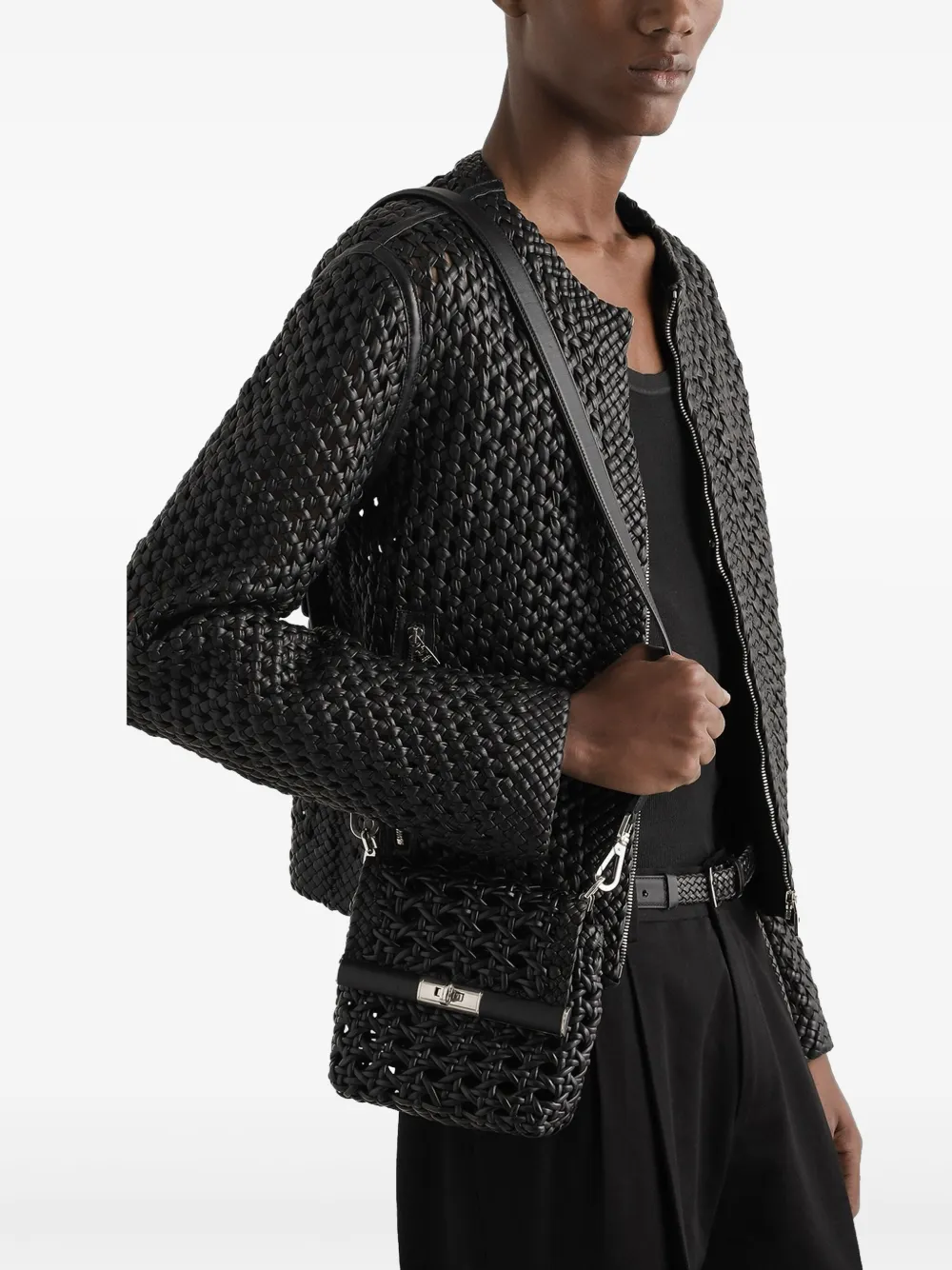 Dolce & Gabbana Openwork Opengewerkte schoudertas Zwart
