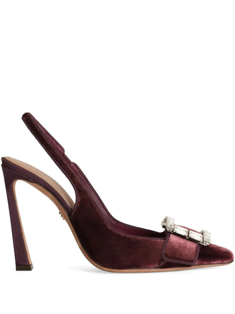 Dolce & Gabbana Slingback pumps met kristallen gesp Rood