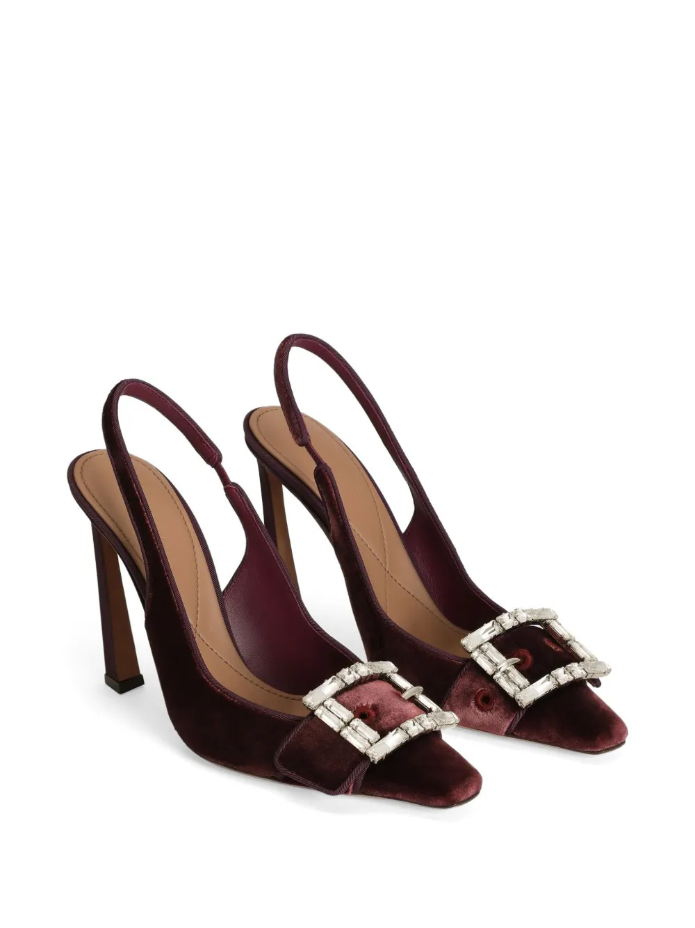 Dolce & Gabbana Slingback pumps met kristallen gesp Rood