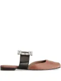 Dolce & Gabbana crystal-buckle slippers - Neutrals