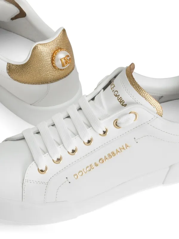 ドルガバ CS2213 ポルトフィーノ スニーカー ナッパカーフスキン ホワイト Dolce & Gabbana Portofino カーフスキン ナッパ スニーカー