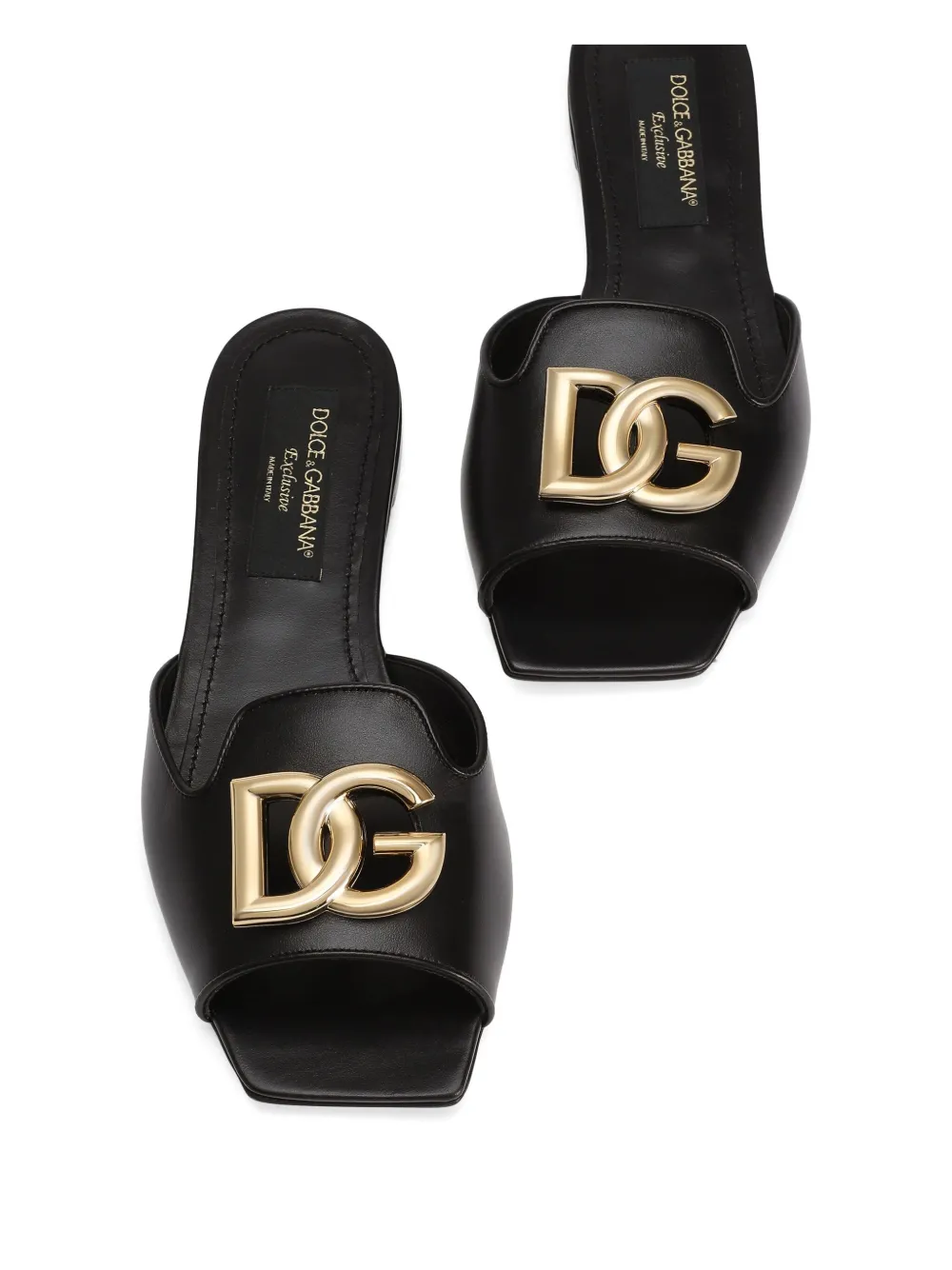 Dolce & Gabbana DG logo slides Black