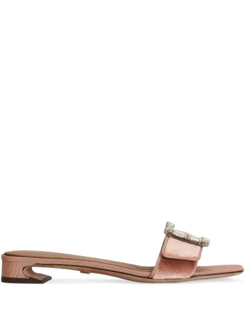 Dolce & Gabbana Sandália com fivela de cristais