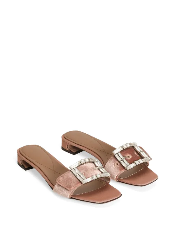 Dolce & Gabbana ビジューバックル サンダル | ピンク | FARFETCH JP