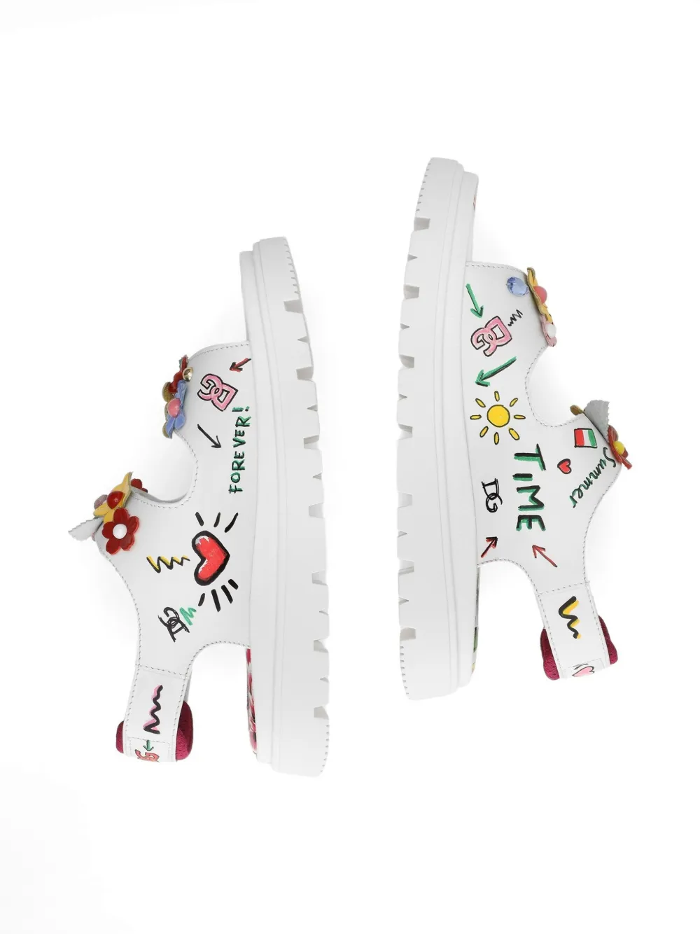 Dolce & Gabbana Kids Sandalen met logo Wit