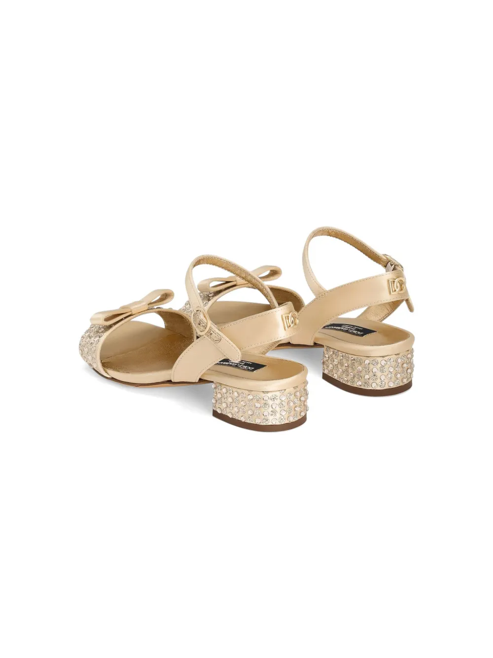 Dolce & Gabbana Kids Sandalen verfraaid met stras en glitter Goud