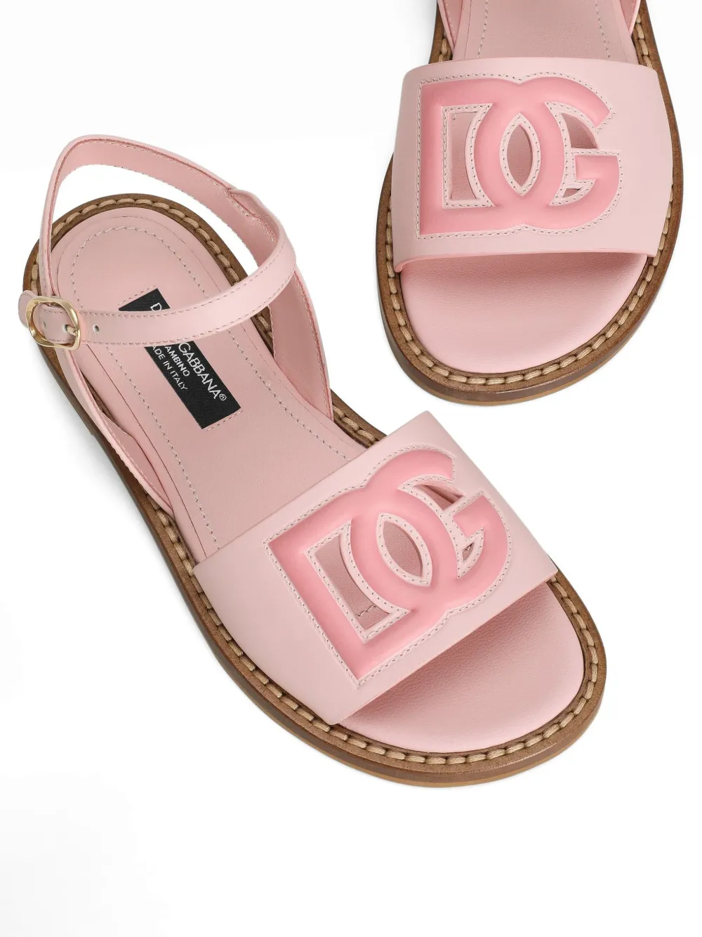 Dolce & Gabbana Kids logo sandals Pink