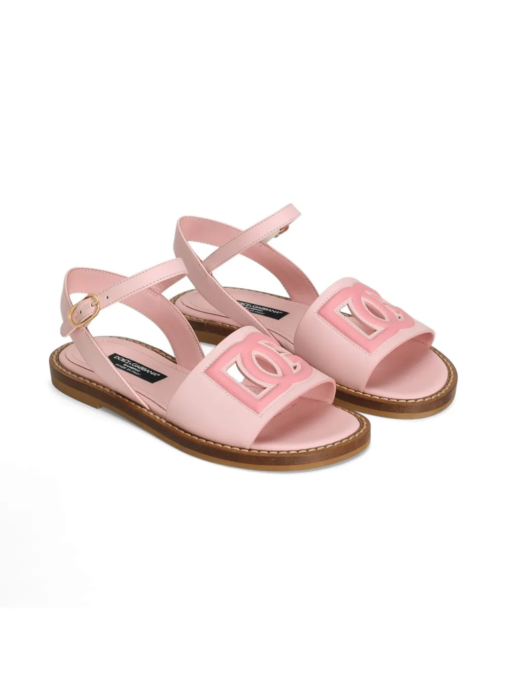 Dolce & Gabbana Kids logo sandals Pink