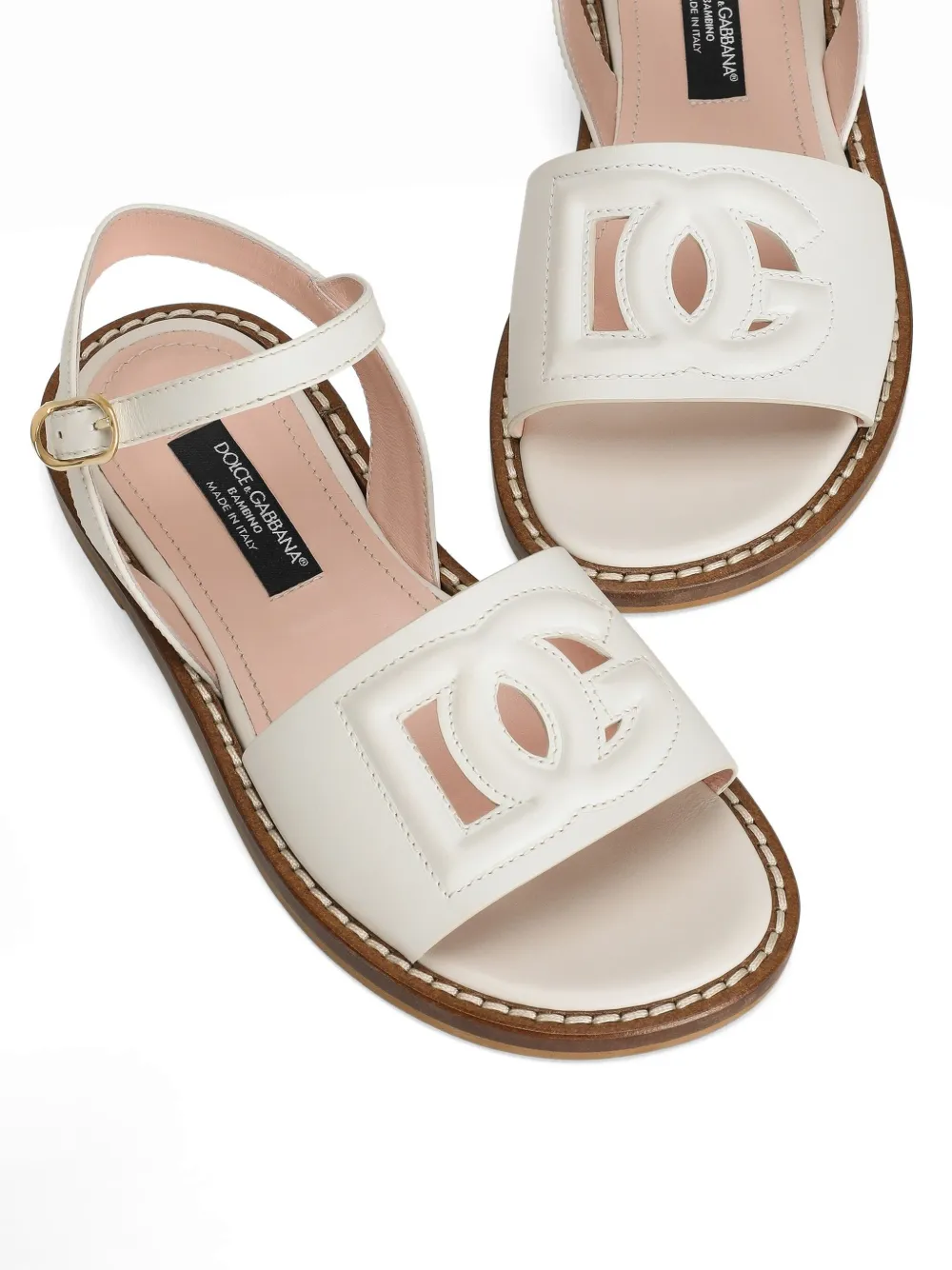 Dolce & Gabbana Kids logo sandals White