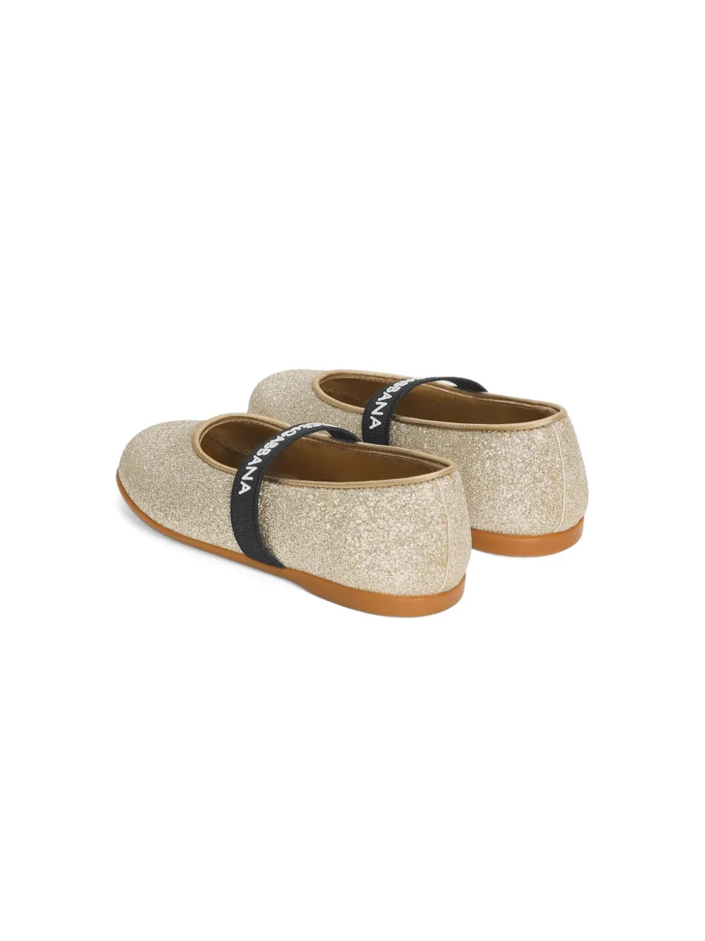 Dolce & Gabbana Kids Ballerina's verfraaid met glitters Goud