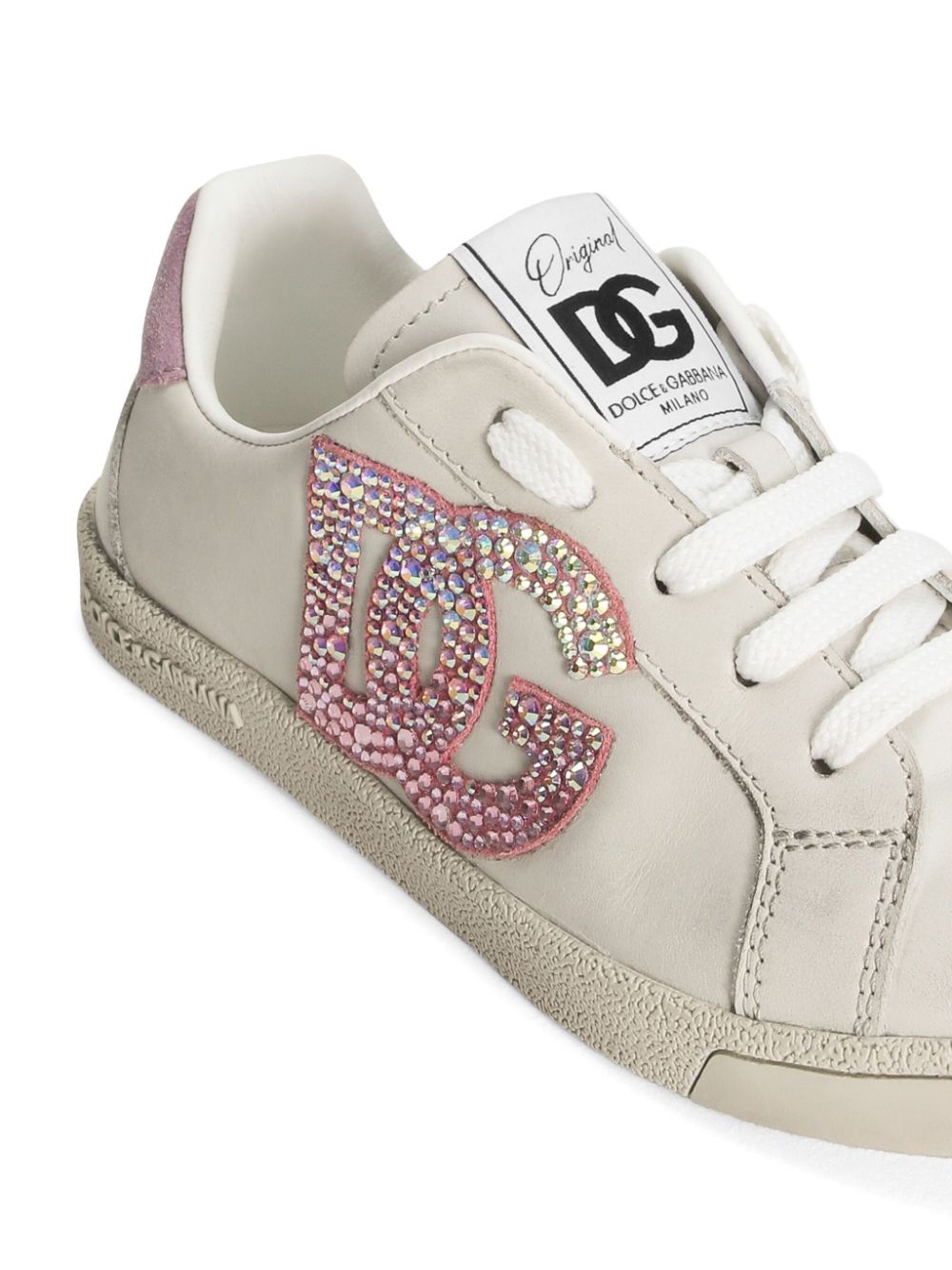 Dolce & Gabbana Kids Sneakers verfraaid met logo Beige