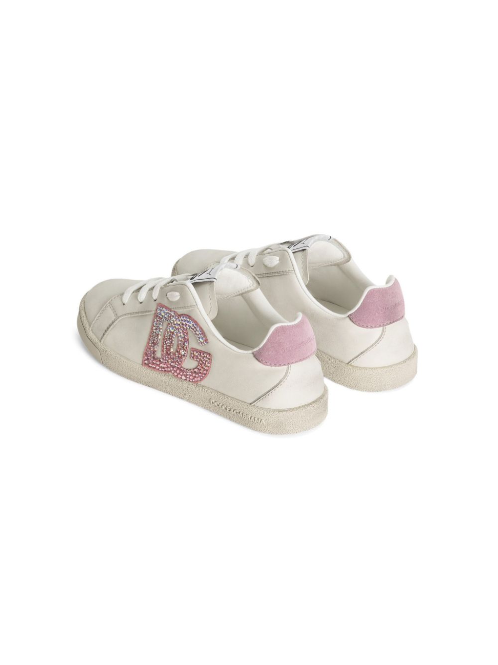 Dolce & Gabbana Kids Sneakers verfraaid met logo Beige