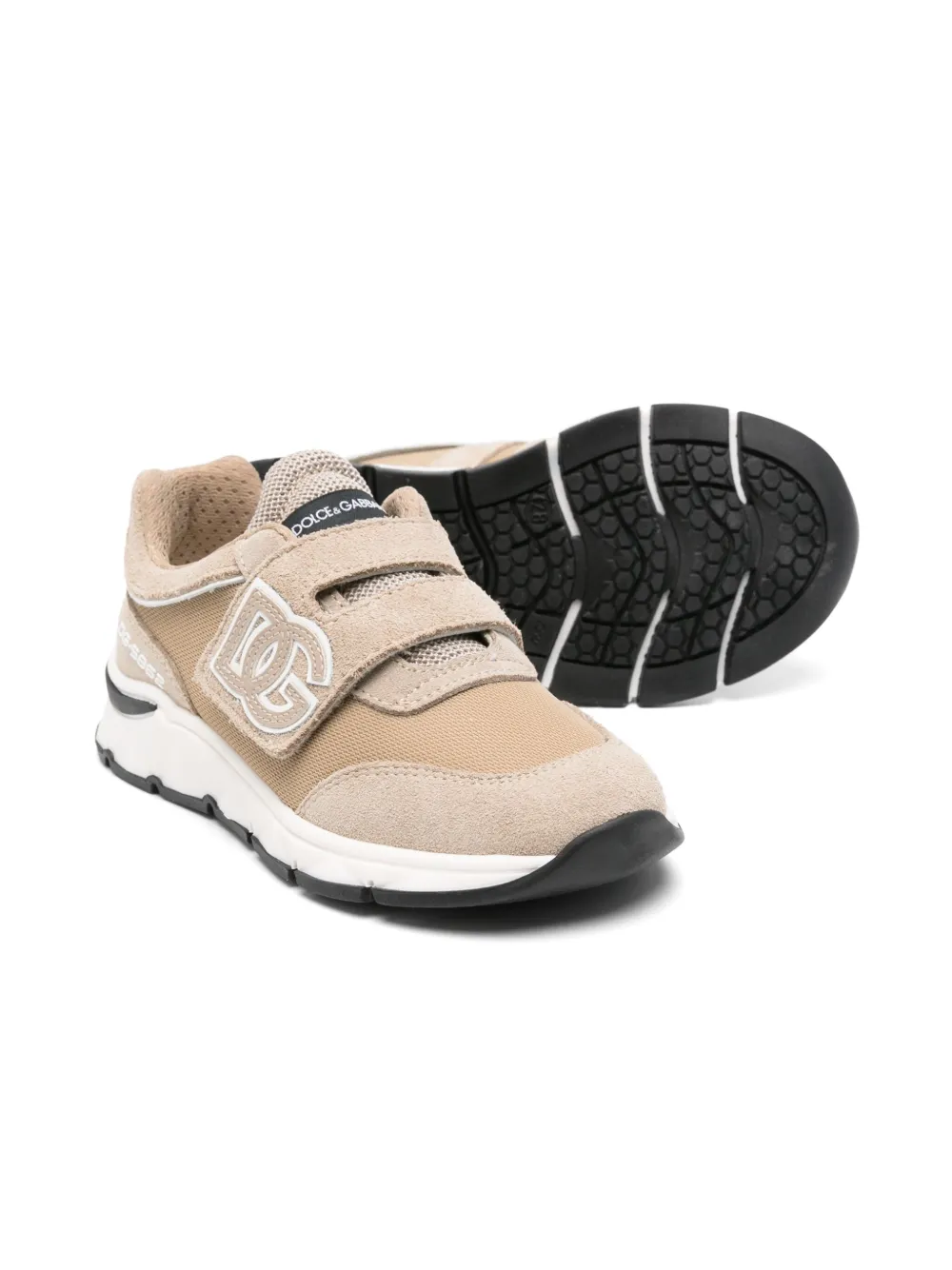 Dolce & Gabbana Kids Sneakers verfraaid met logo Beige