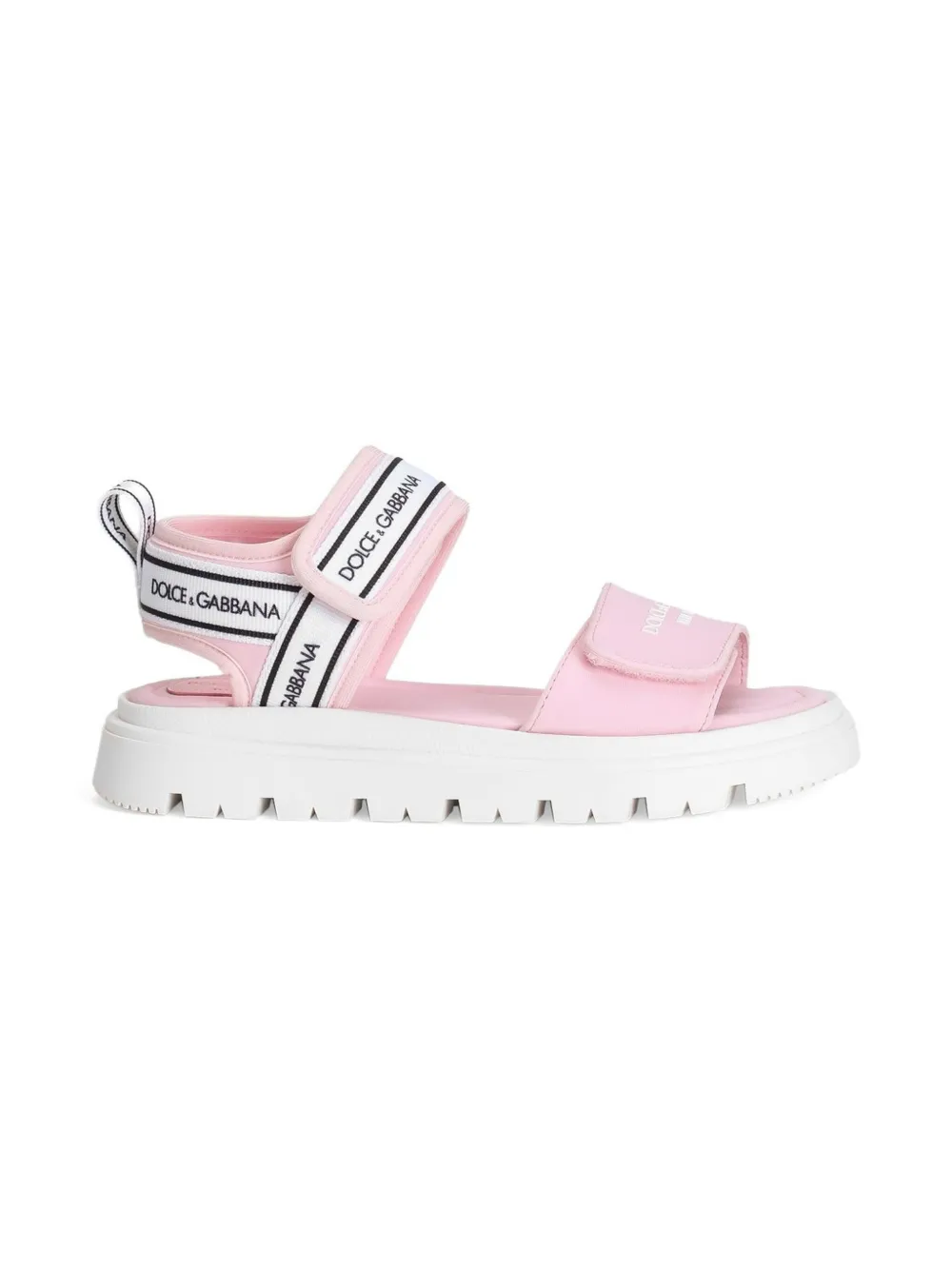 Dolce & Gabbana Kids logo-print sandals Pink