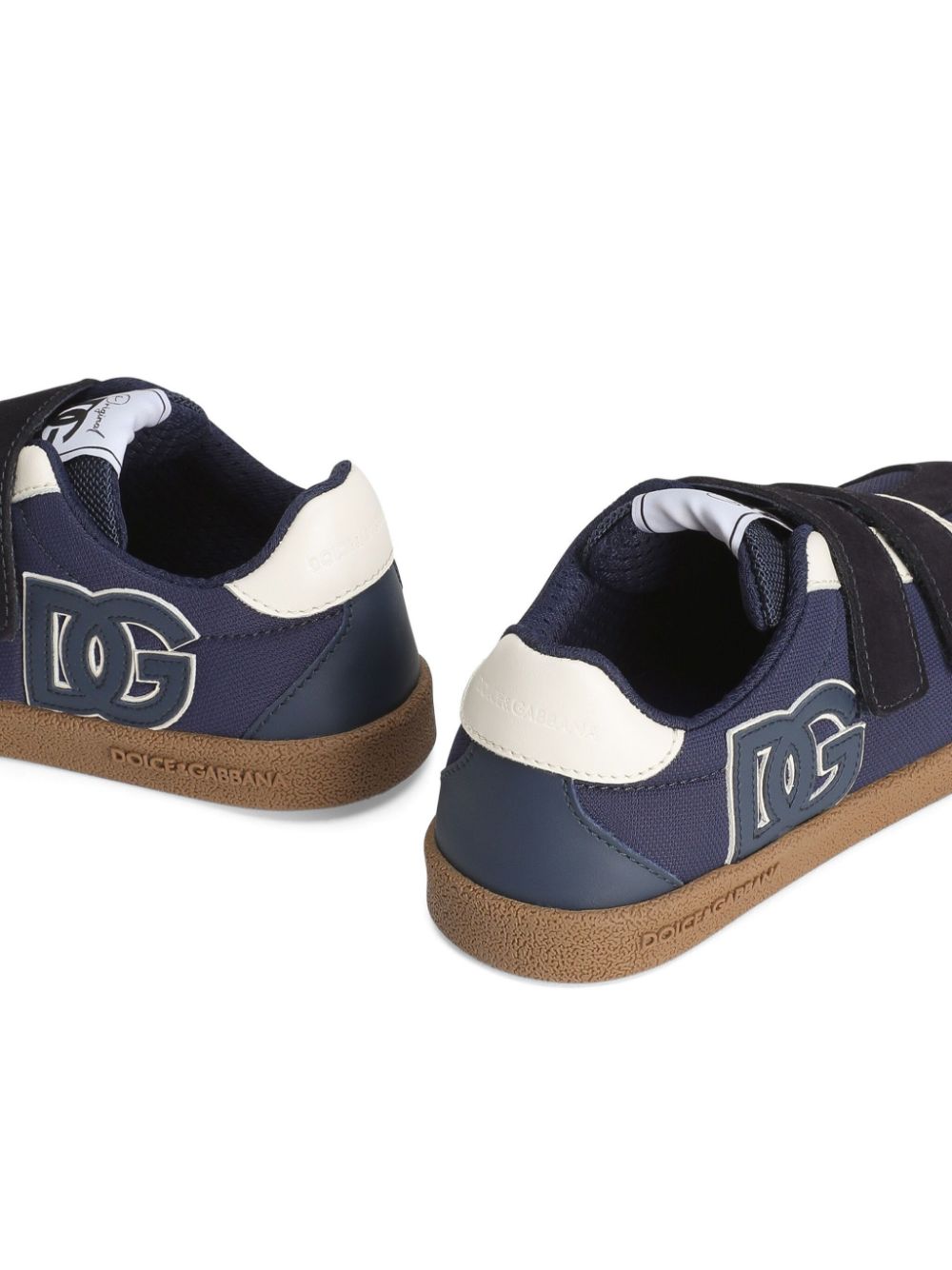 Dolce & Gabbana Kids Sneakers met logopatch Blauw