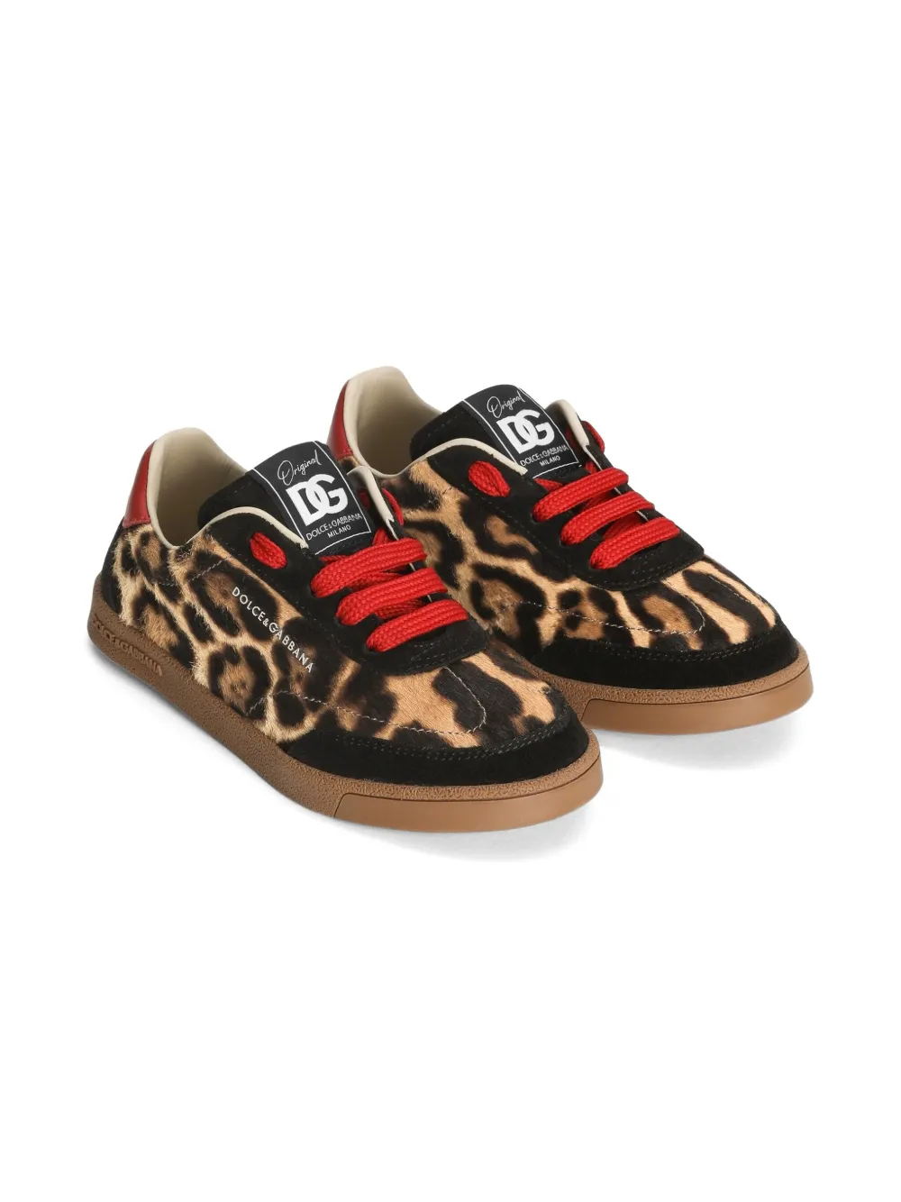 Dolce & Gabbana Kids leopard-print trainers Neutrals