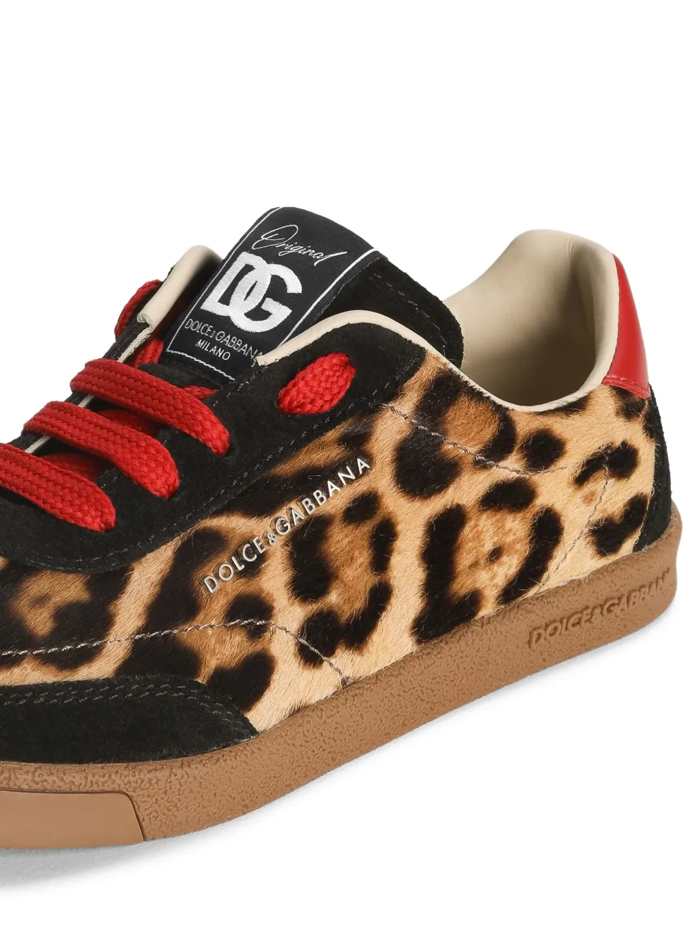 Dolce 
Gabbana Kids leopard-print trainers Neutrals