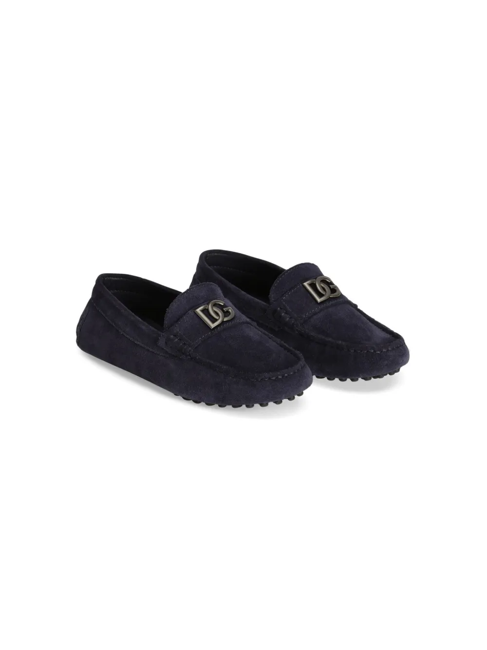 Dolce & Gabbana Kids Loafers met logoplakkaat Blauw