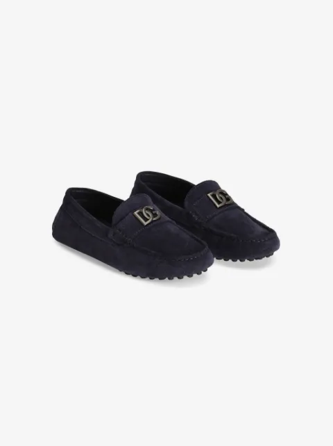 Dolce & Gabbana Kids logo-plaque loafers