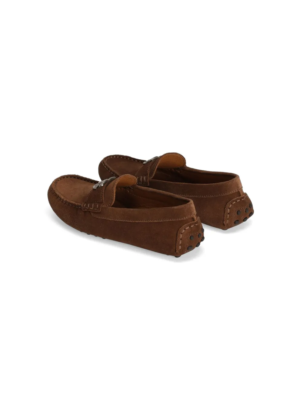 Dolce & Gabbana Kids logo-plaque loafers Brown