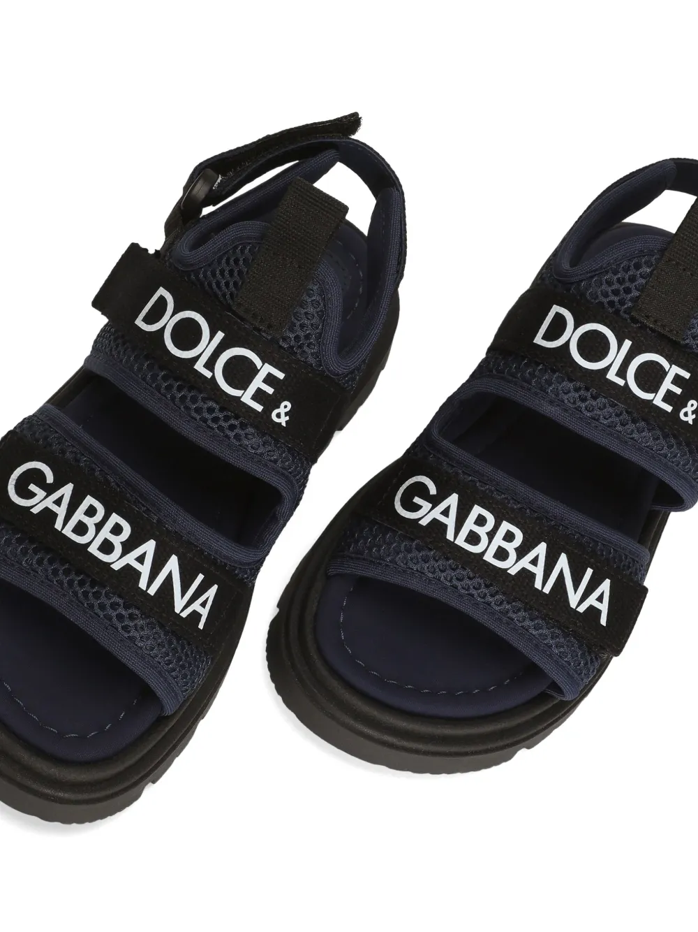 Dolce & Gabbana Kids logo-print sandals Blue