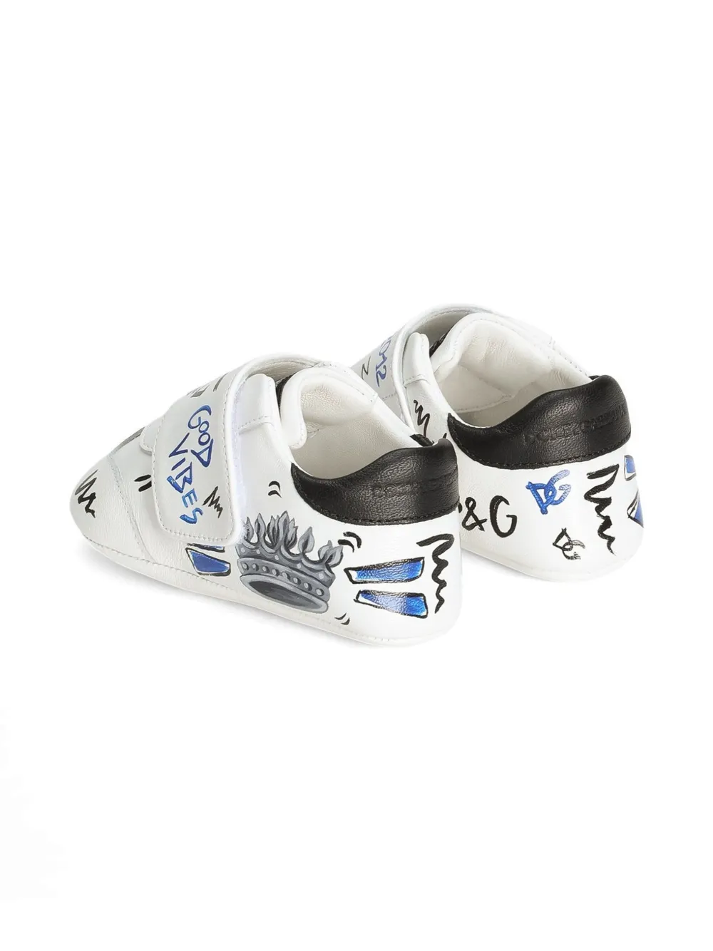 Dolce & Gabbana Kids printed lambskin sneakers White