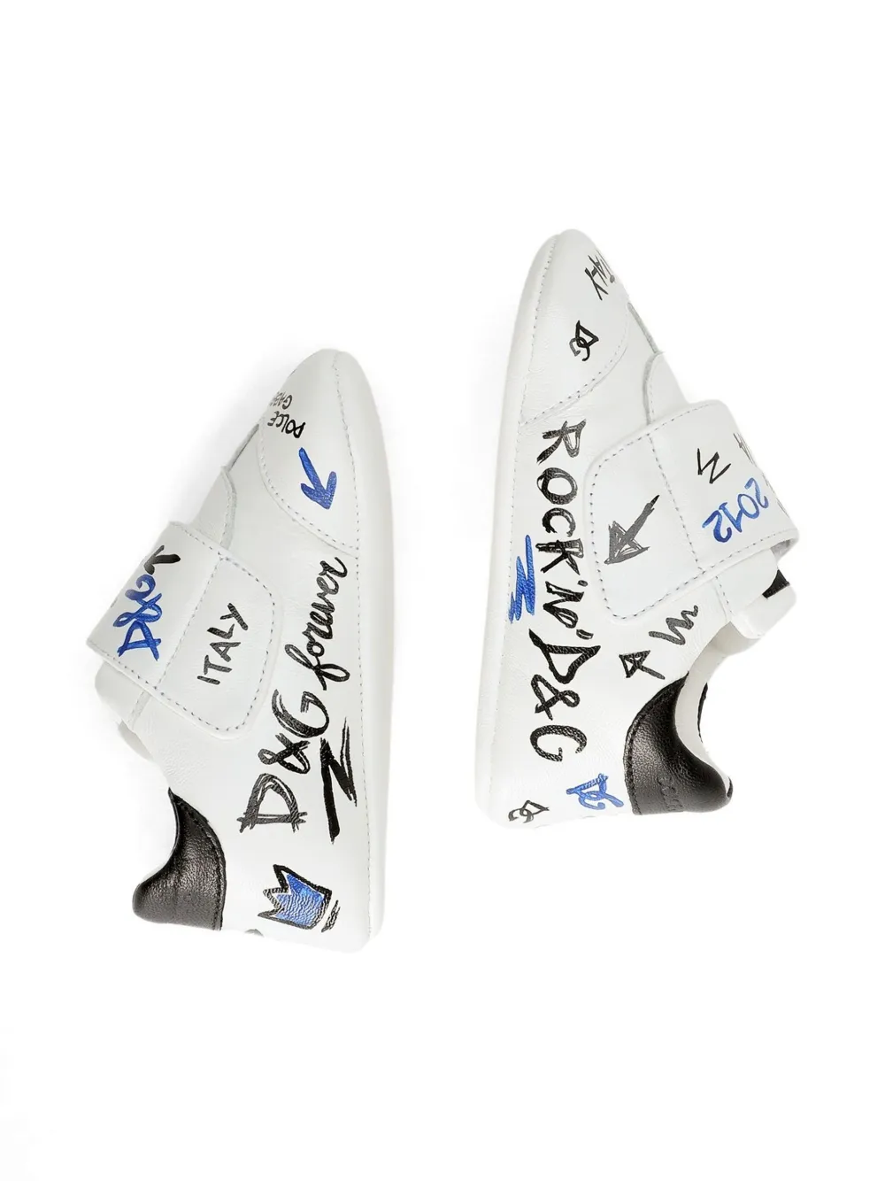 Dolce & Gabbana Kids printed lambskin sneakers White