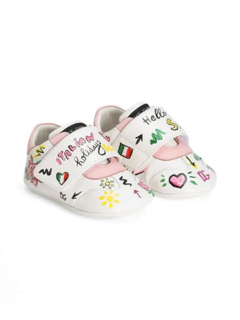 Dolce & Gabbana Kids baskets à fermetures scratch