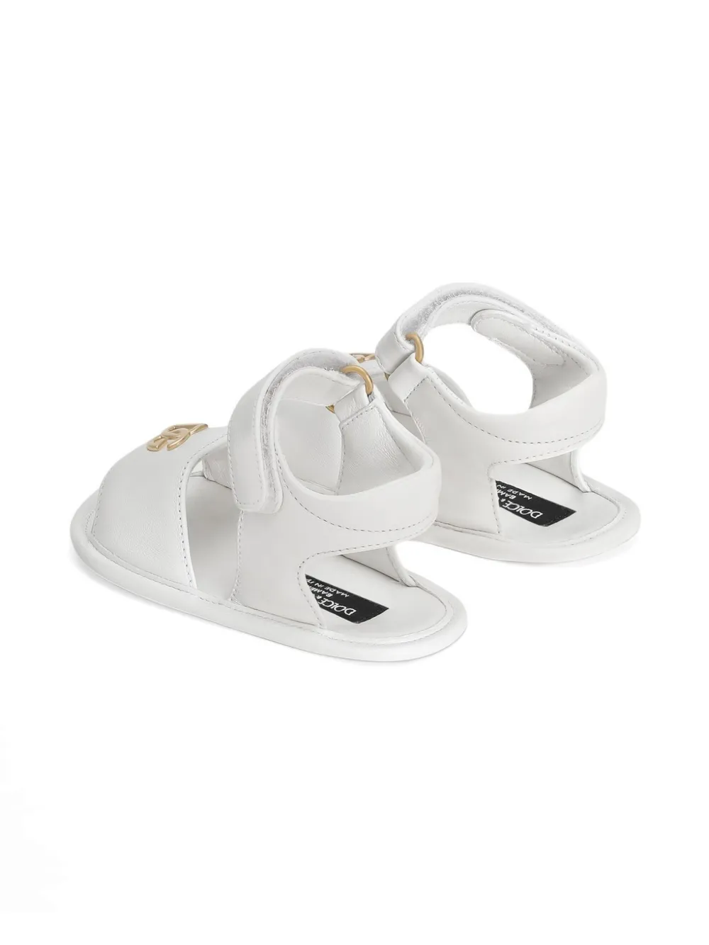 Dolce & Gabbana Kids Sandalen met logoplakkaat Wit