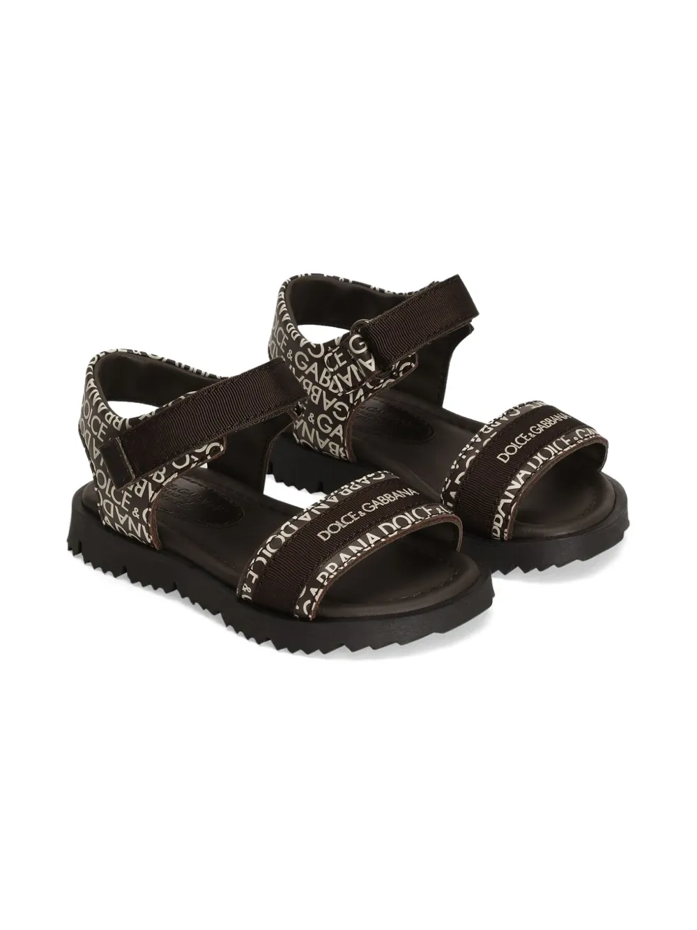 Dolce & Gabbana Kids logo-print sandals Black