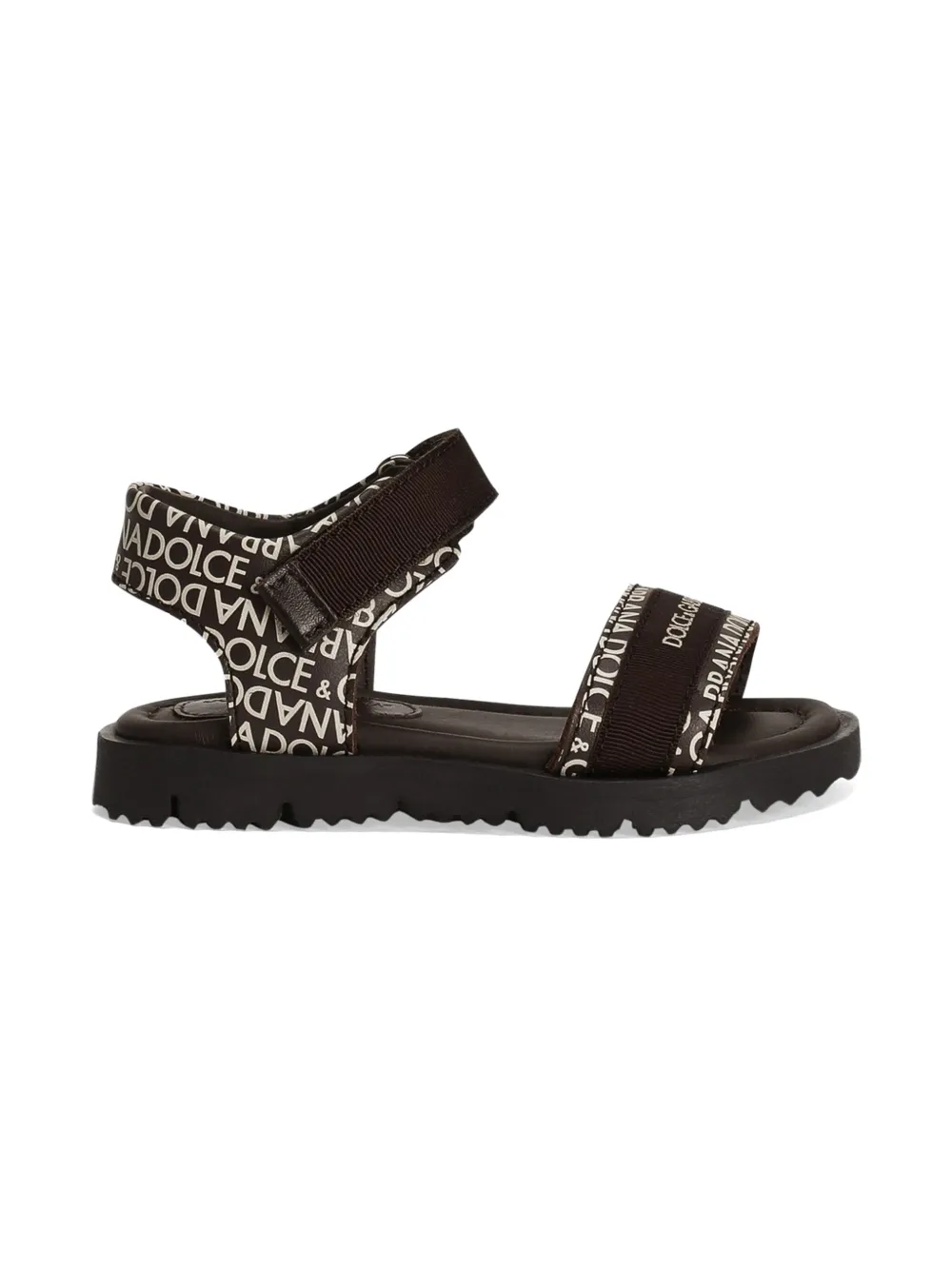 Dolce & Gabbana Kids logo-print sandals - Zwart