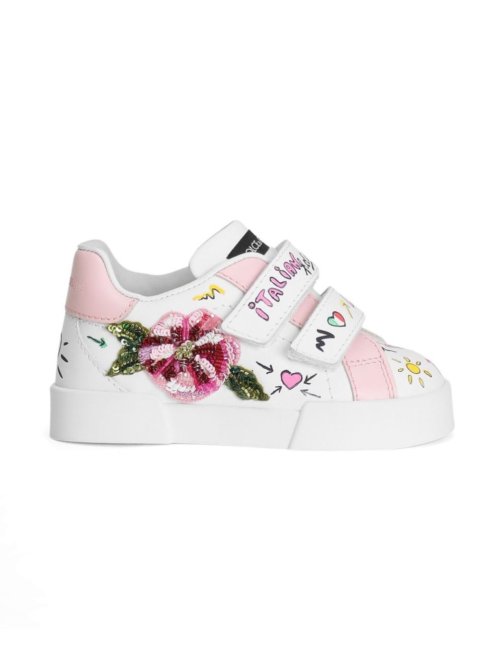 Dolce & Gabbana Kids First Steps Portofino sneakers - Wit