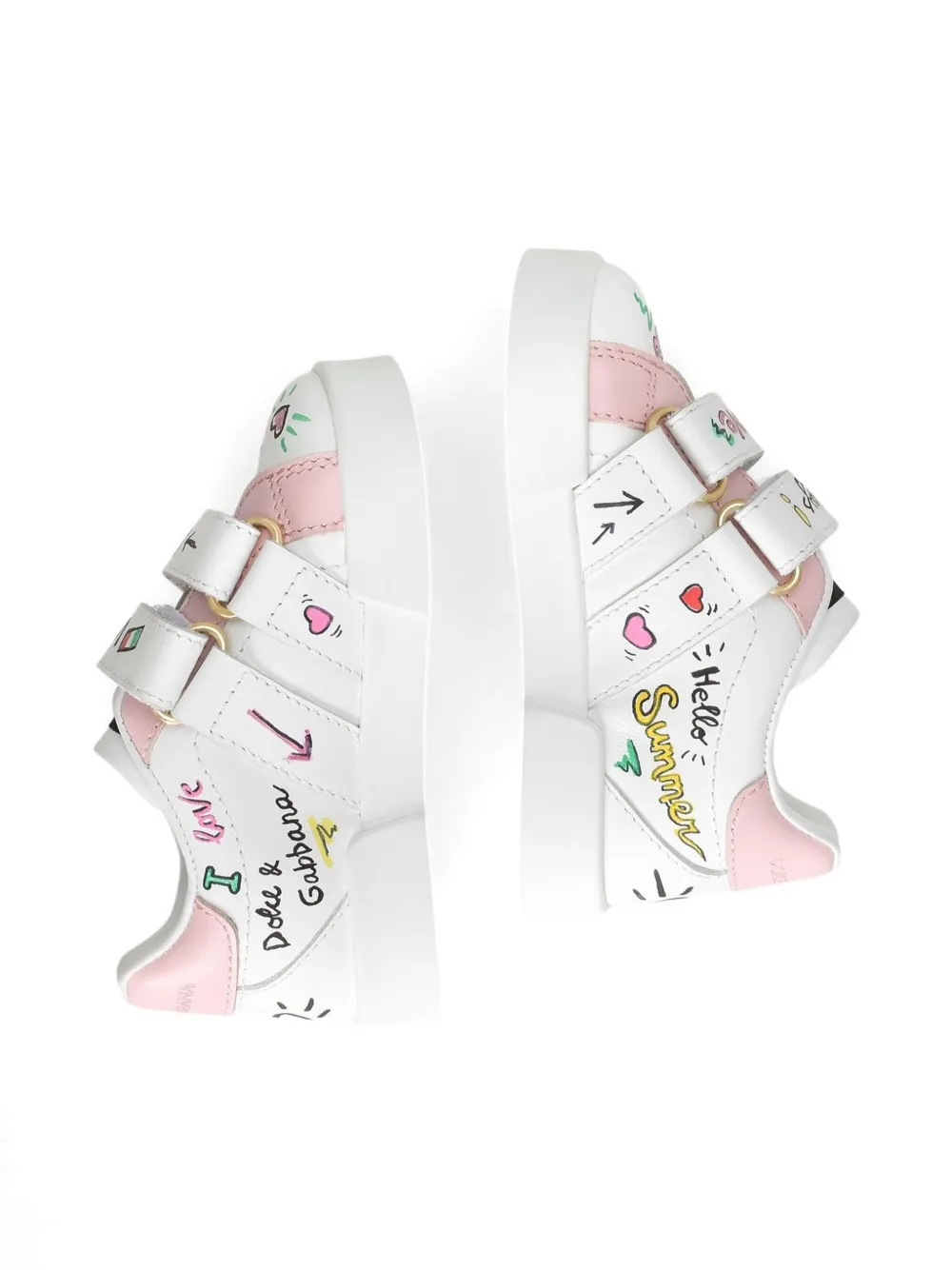 Dolce & Gabbana Kids First Steps Portofino sneakers White