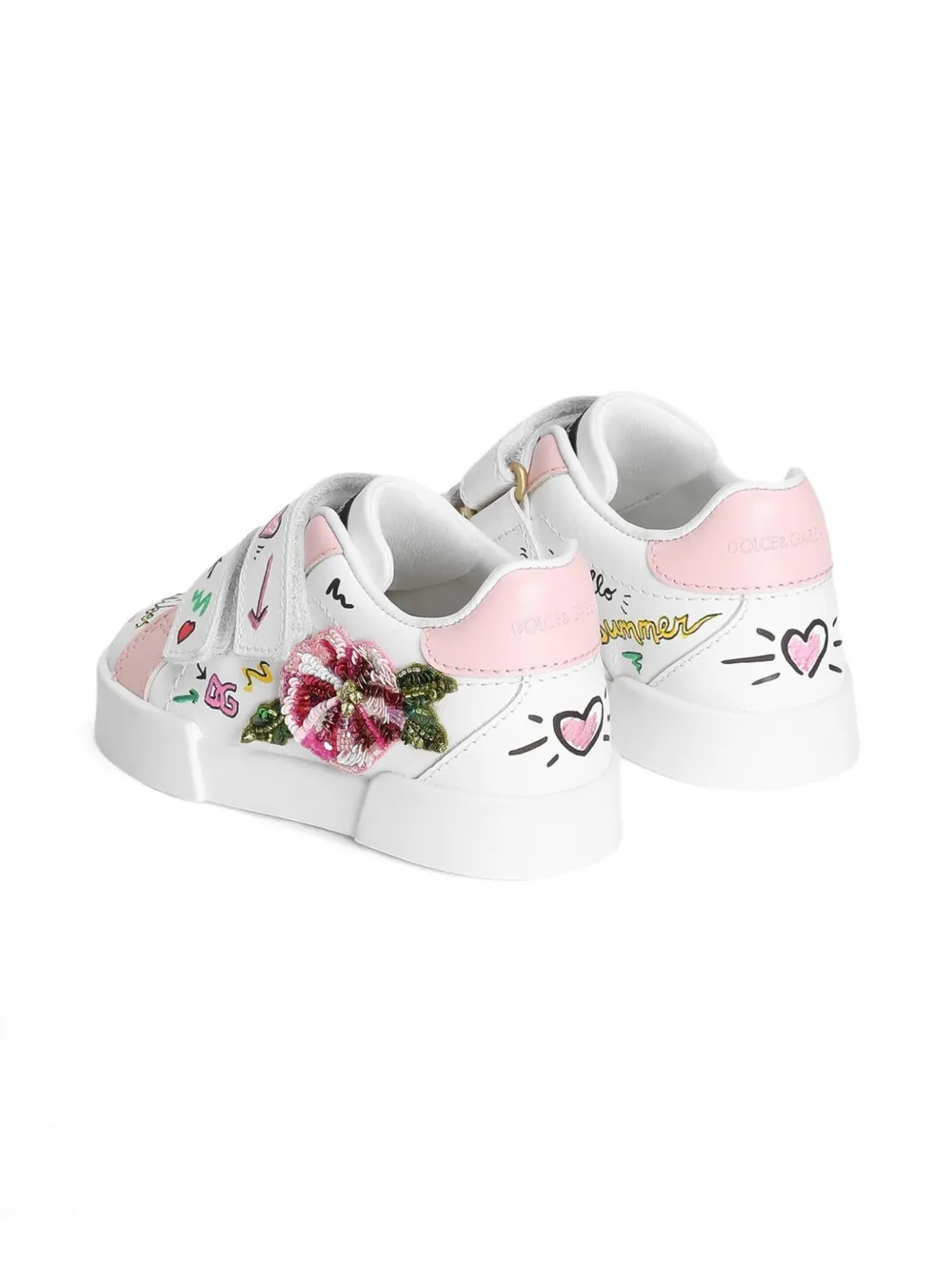 Dolce & Gabbana Kids First Steps Portofino sneakers White