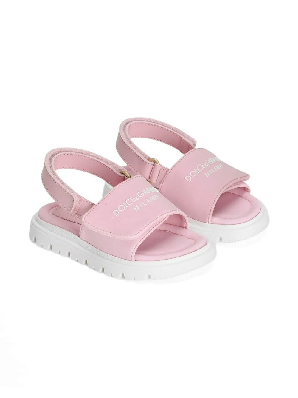 Dolce & Gabbana Kids Sandalen met logoprint Roze