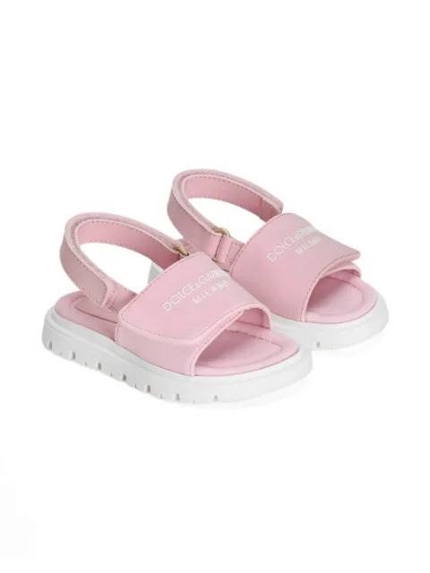 Dolce & Gabbana Kids sandalias con logo estampado
