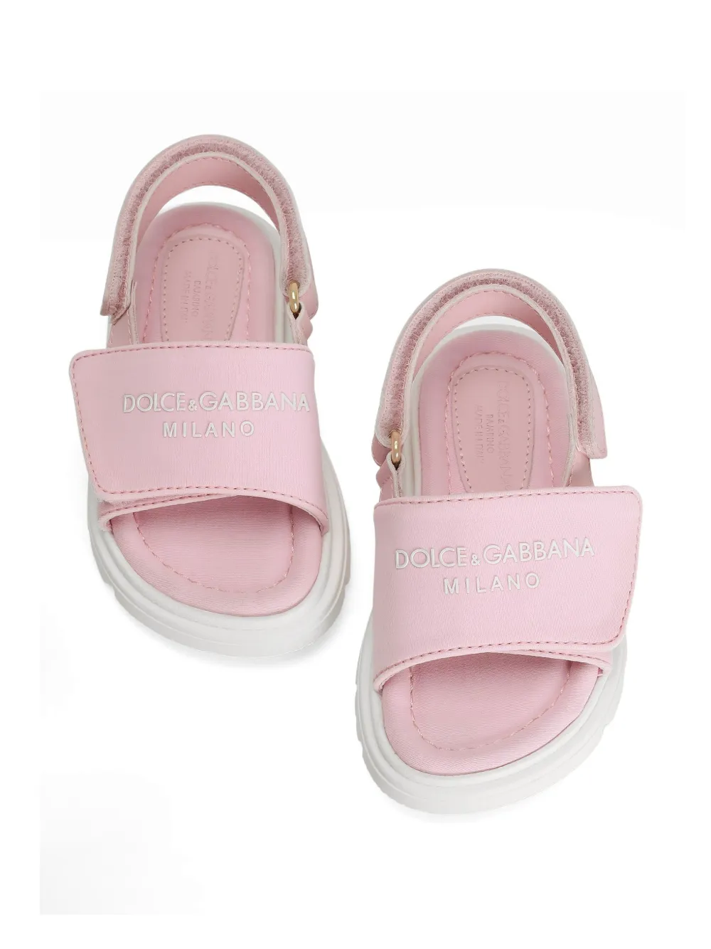 Dolce & Gabbana Kids Sandalen met logoprint Roze