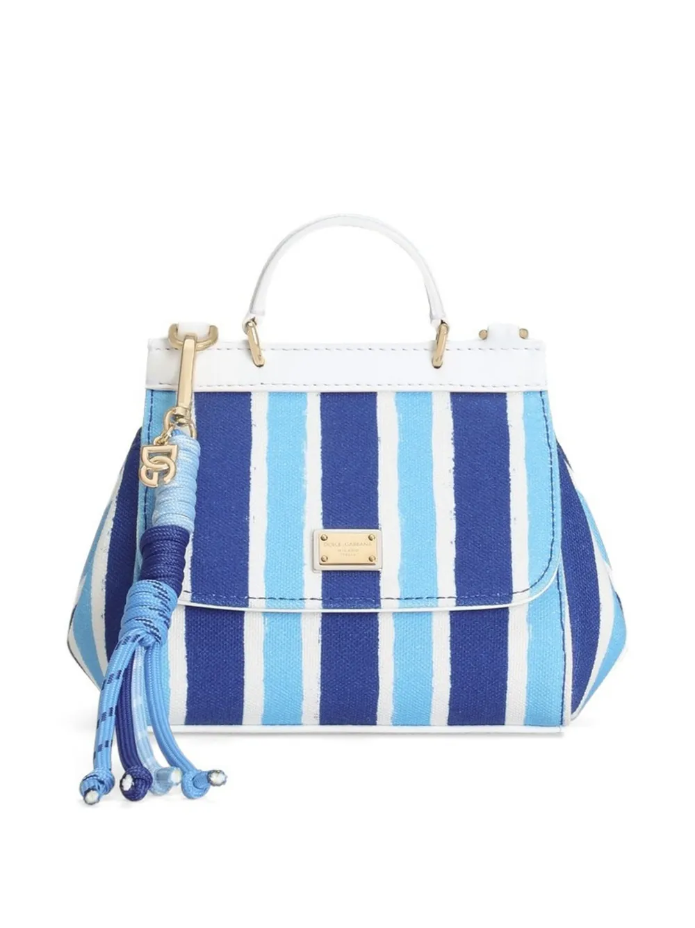 Dolce & Gabbana Kids striped tote bag Blauw