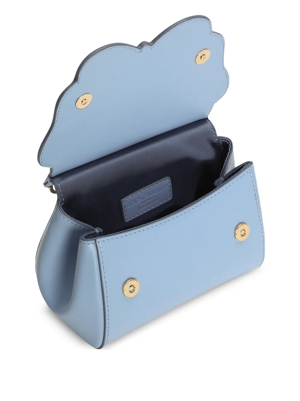 Dolce & Gabbana Kids Leren schoudertas Blauw