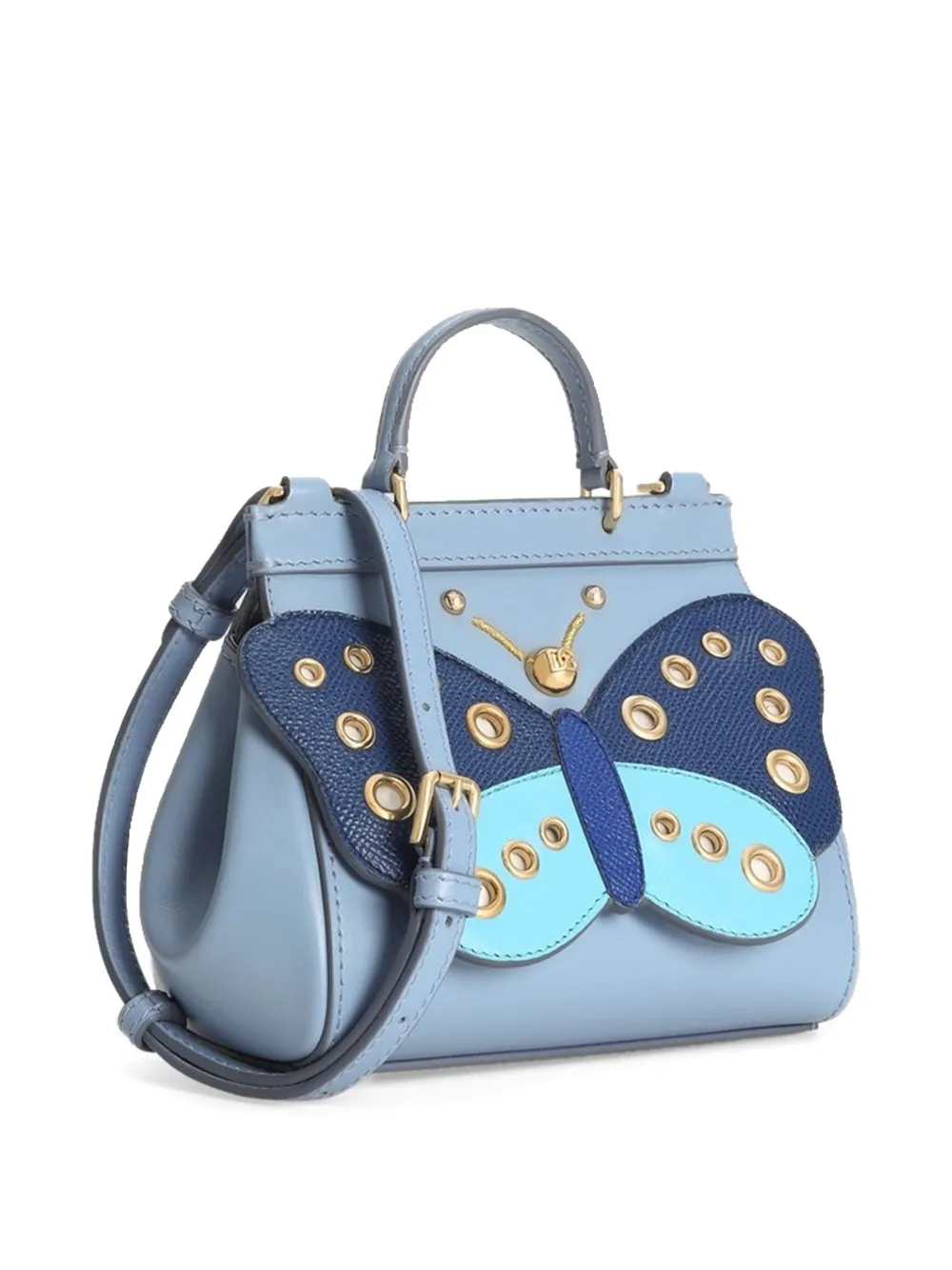 Dolce & Gabbana Kids Leren schoudertas Blauw