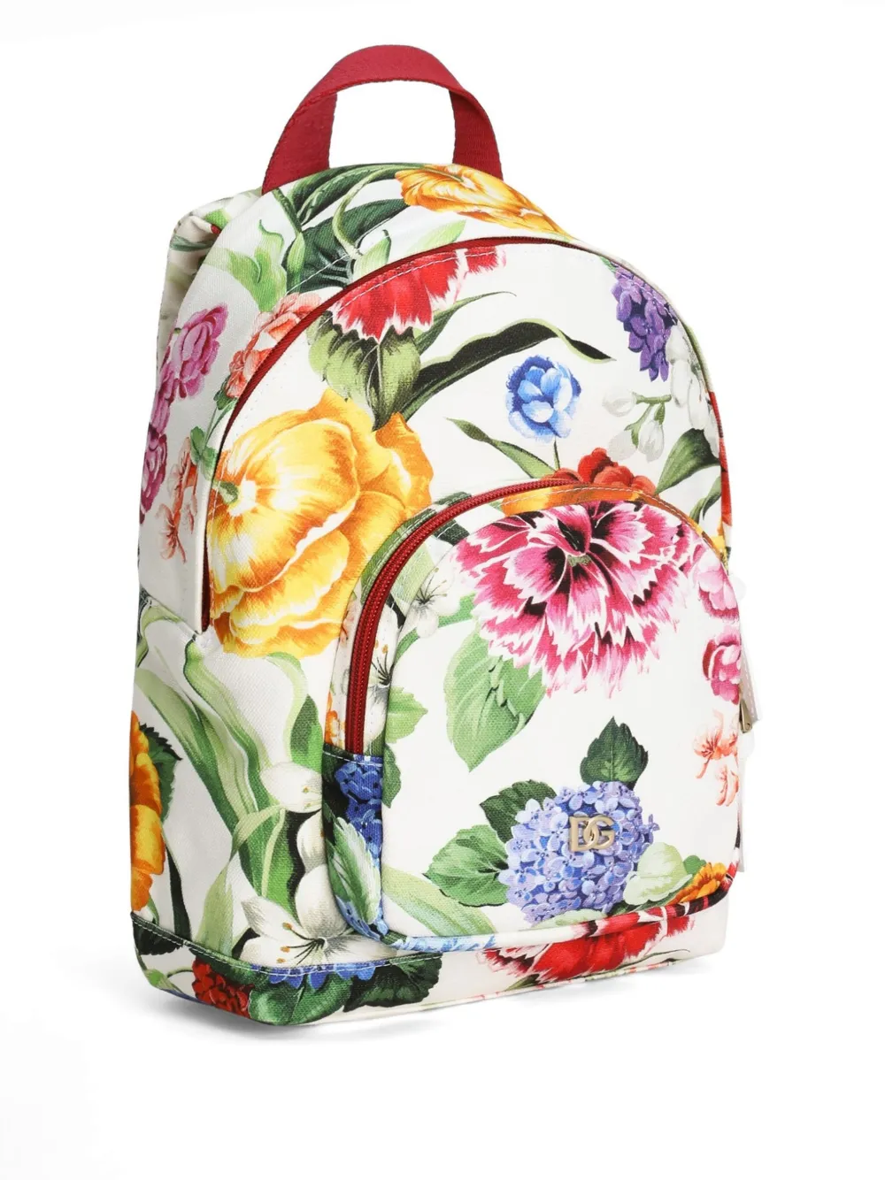 Dolce & Gabbana Kids Rugzak met bloemenprint Wit